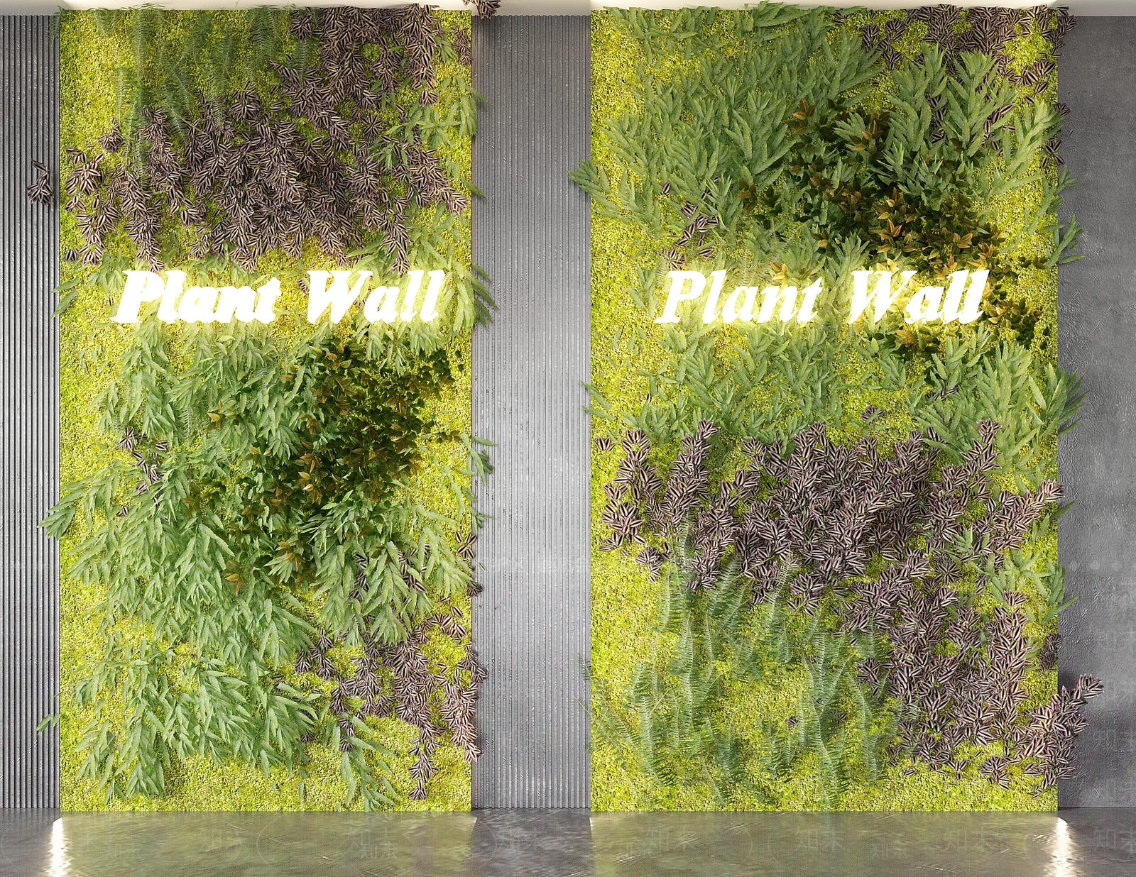 绿植墙3D模型下载【ID:1140061844】