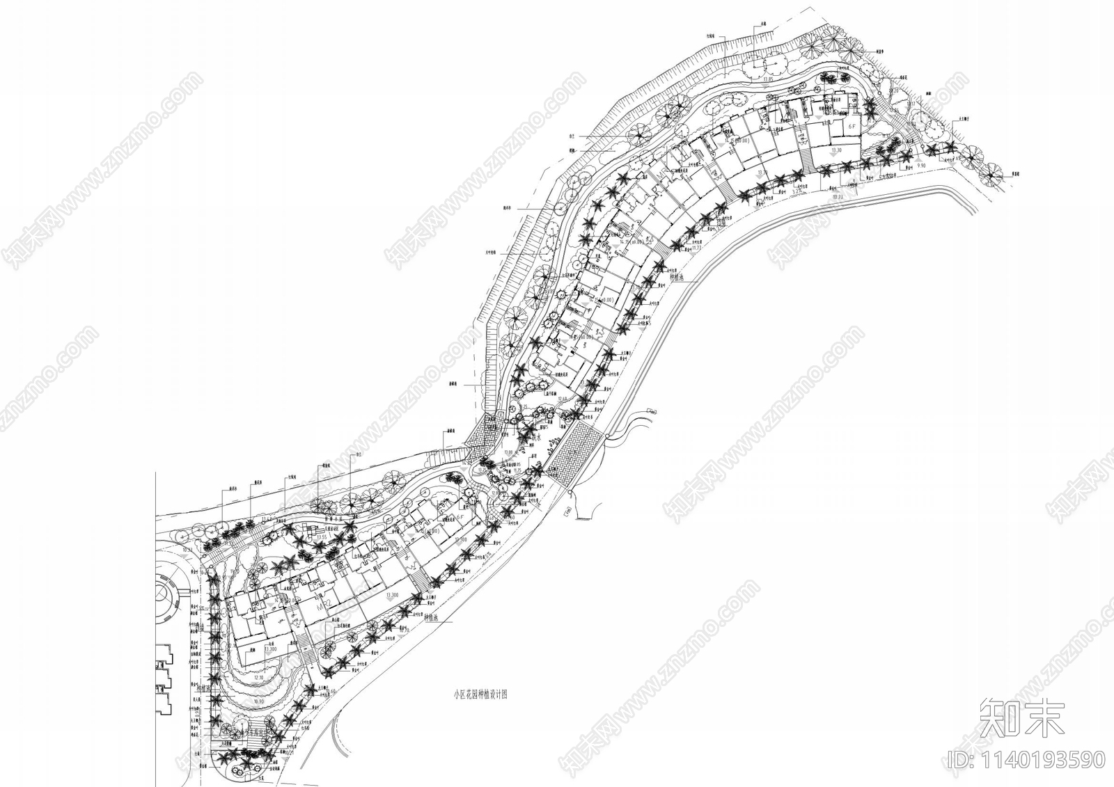 48套小区绿化设计总平图施工图下载【ID:1140193590】