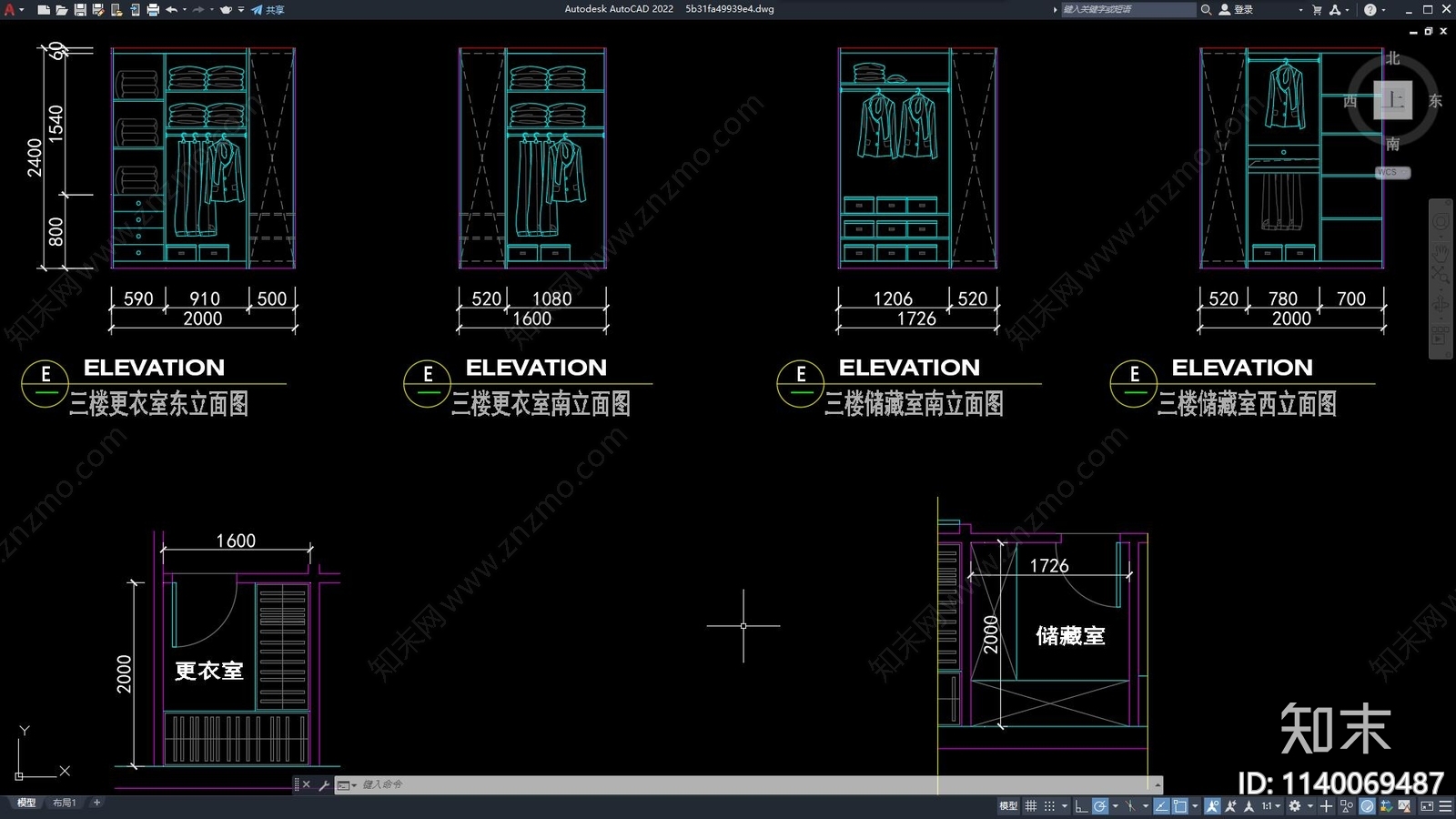 科技公司办公室装修cad施工图下载【ID:1140069487】