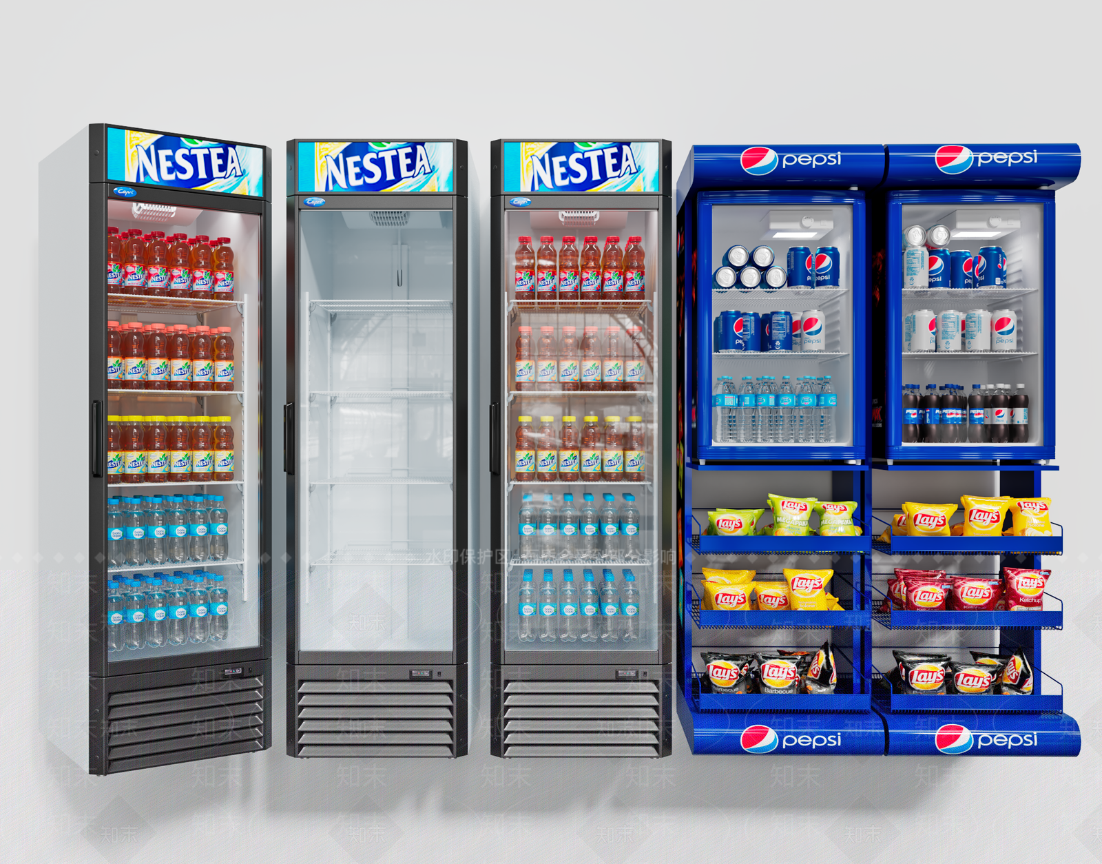 冷藏展示柜SU模型下载【ID:1140069766】