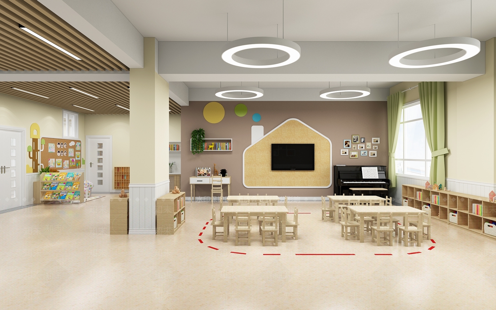 现代幼儿园3D模型下载【ID:1140076756】