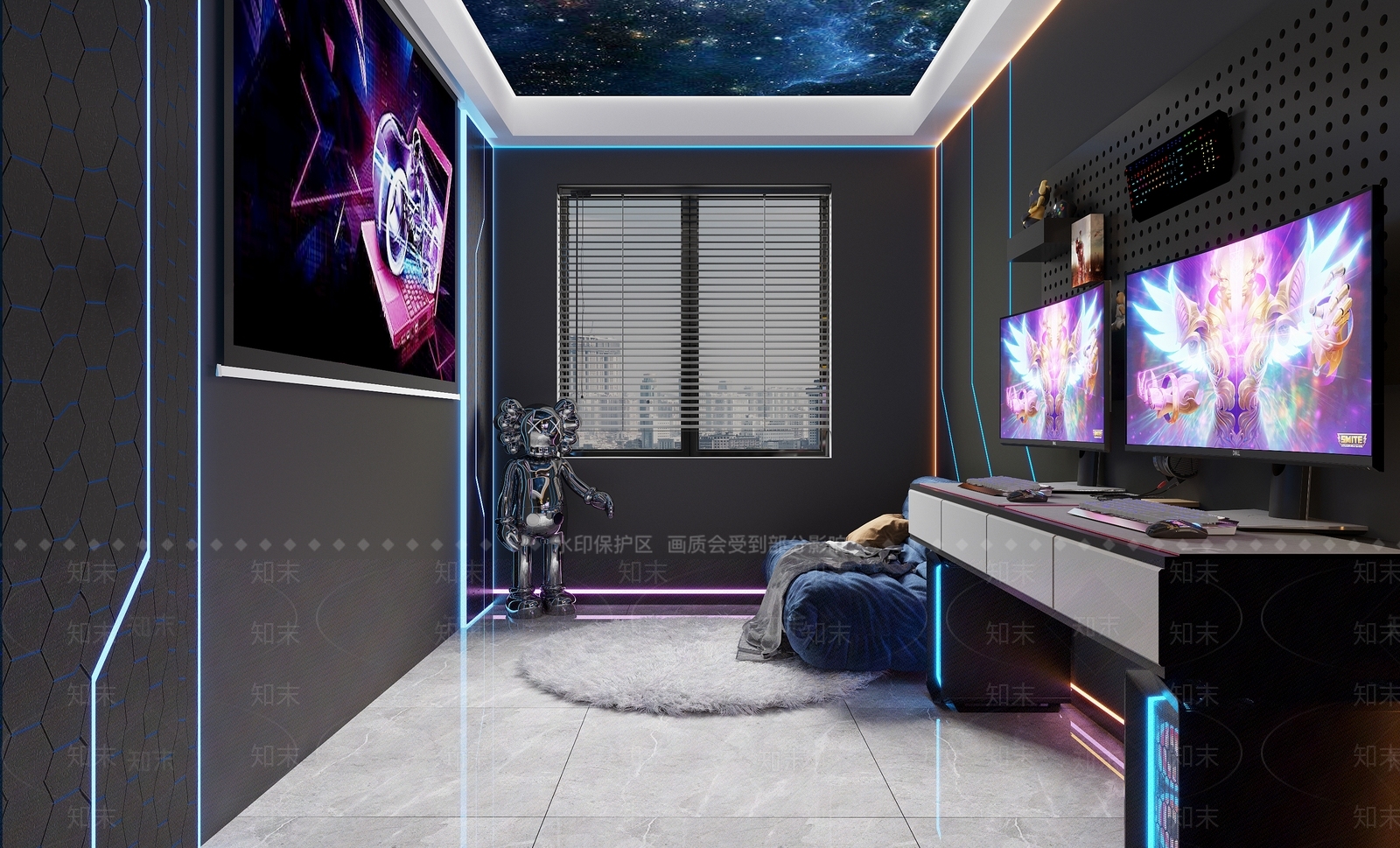 现代影音室3D模型下载【ID:1213884274】