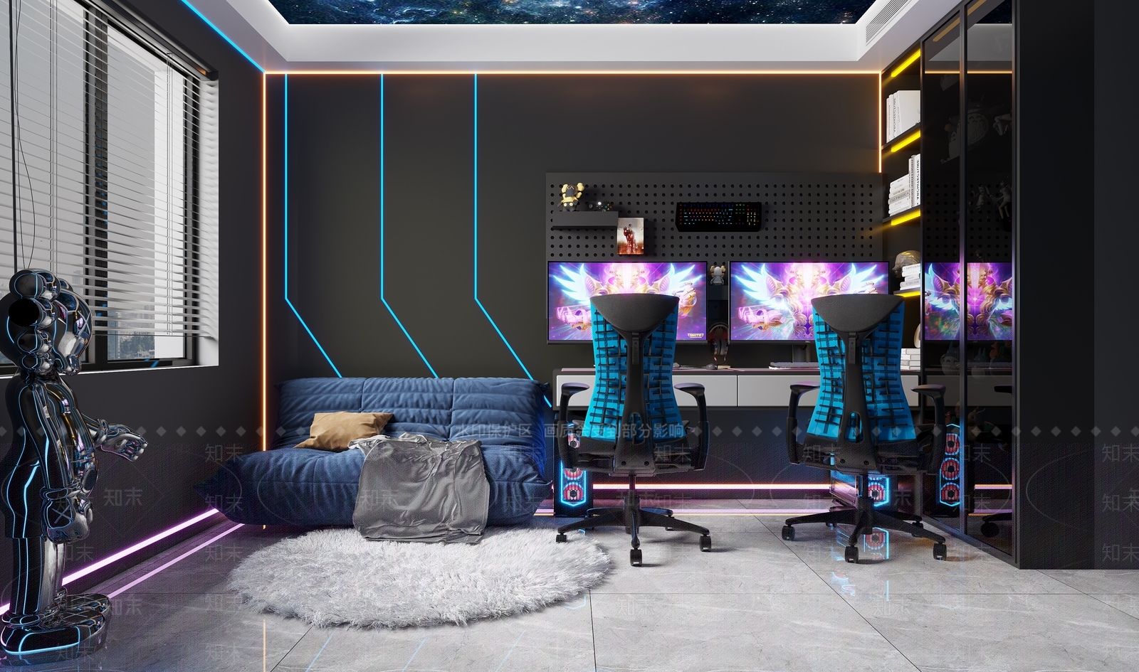 现代影音室3D模型下载【ID:1213884274】