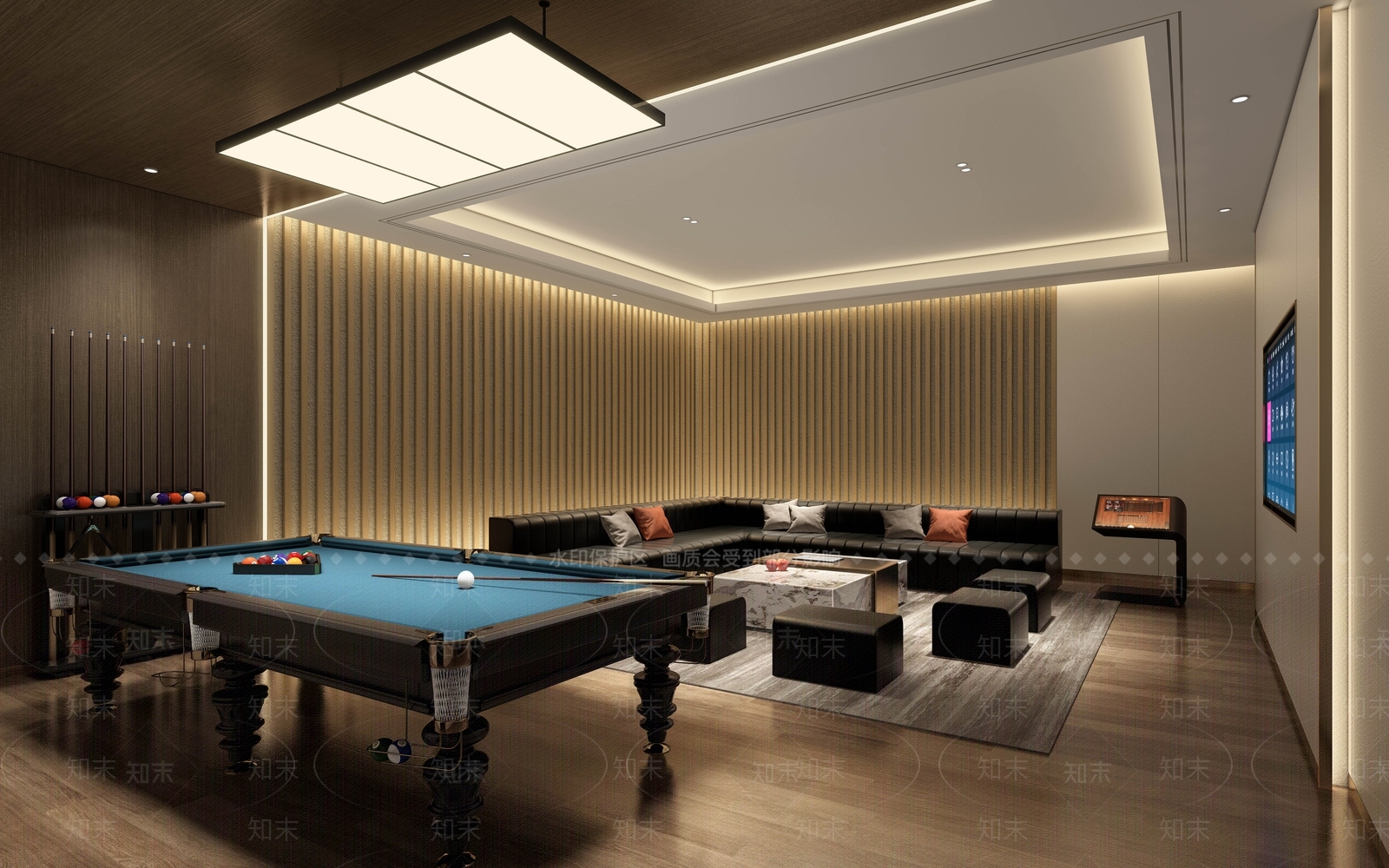 现代家居影音室3D模型下载【ID:1140081642】