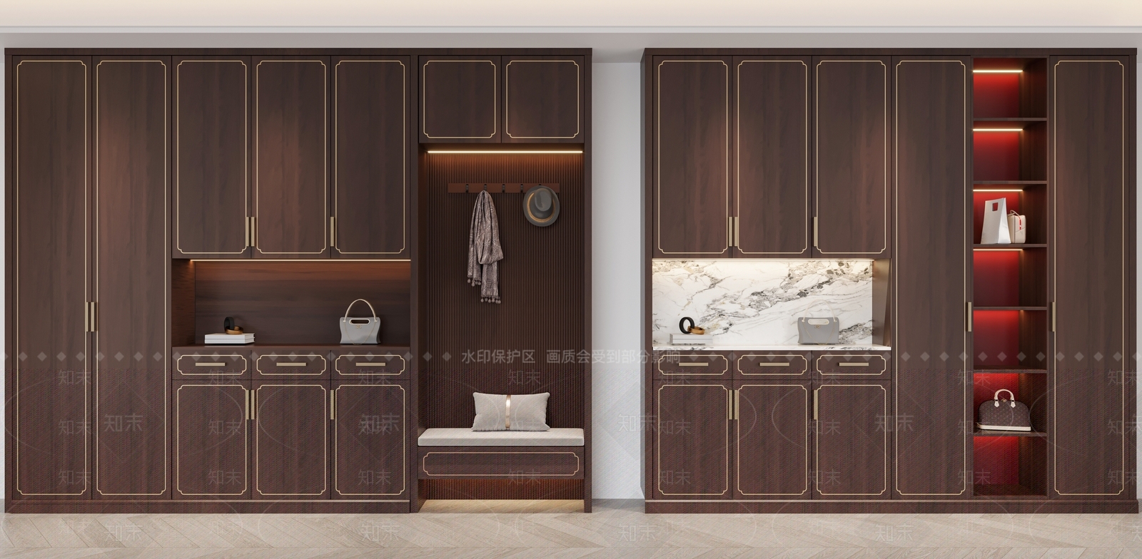 新中式鞋柜3D模型下载【ID:1140082554】