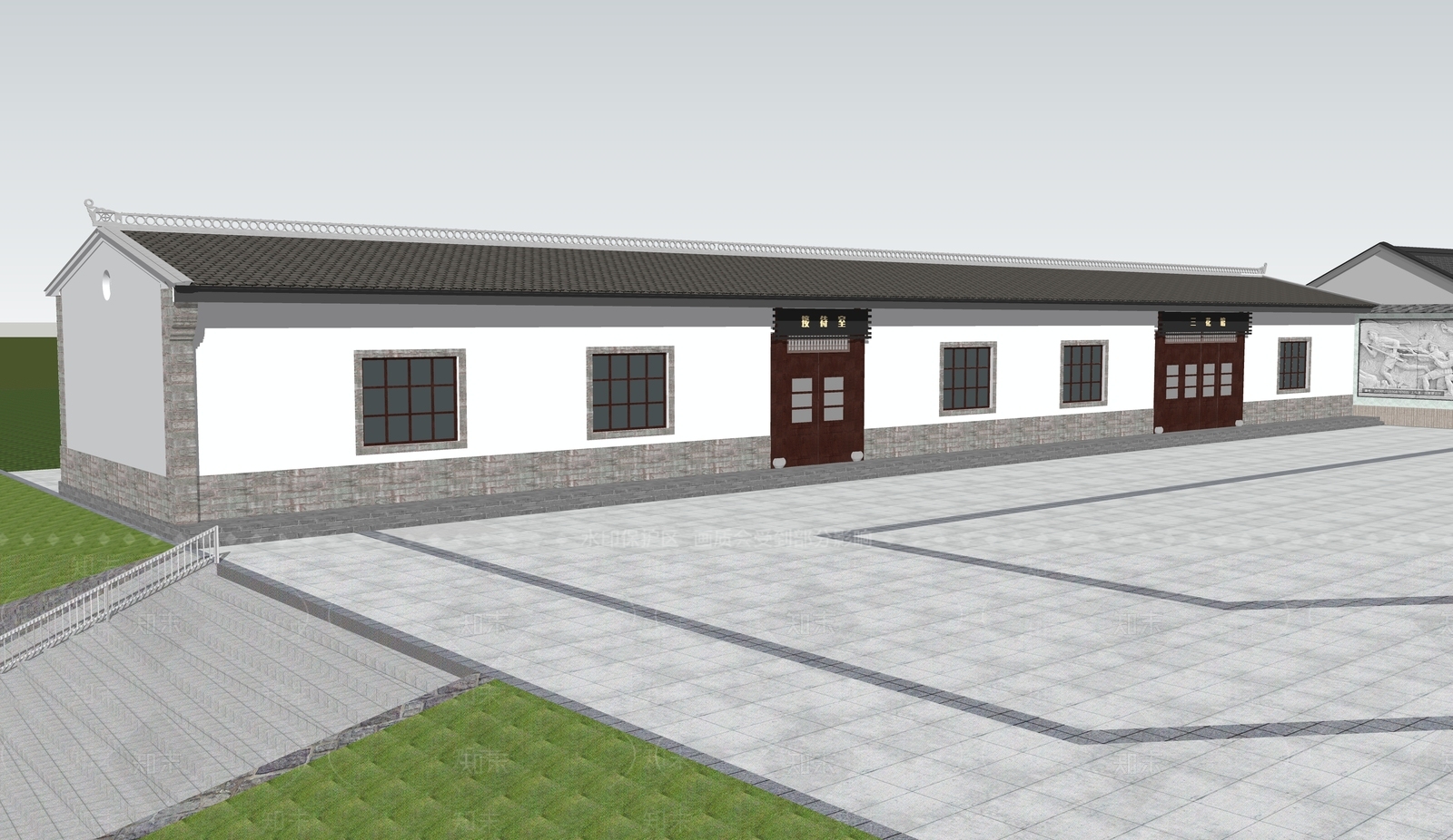 现代乡村活动服务中心SU模型下载【ID:1140086935】