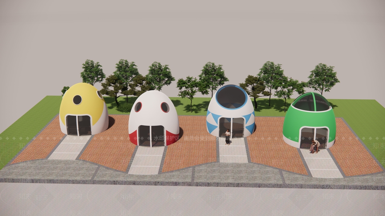 现代儿童书吧岗亭SU模型下载【ID:1140085776】