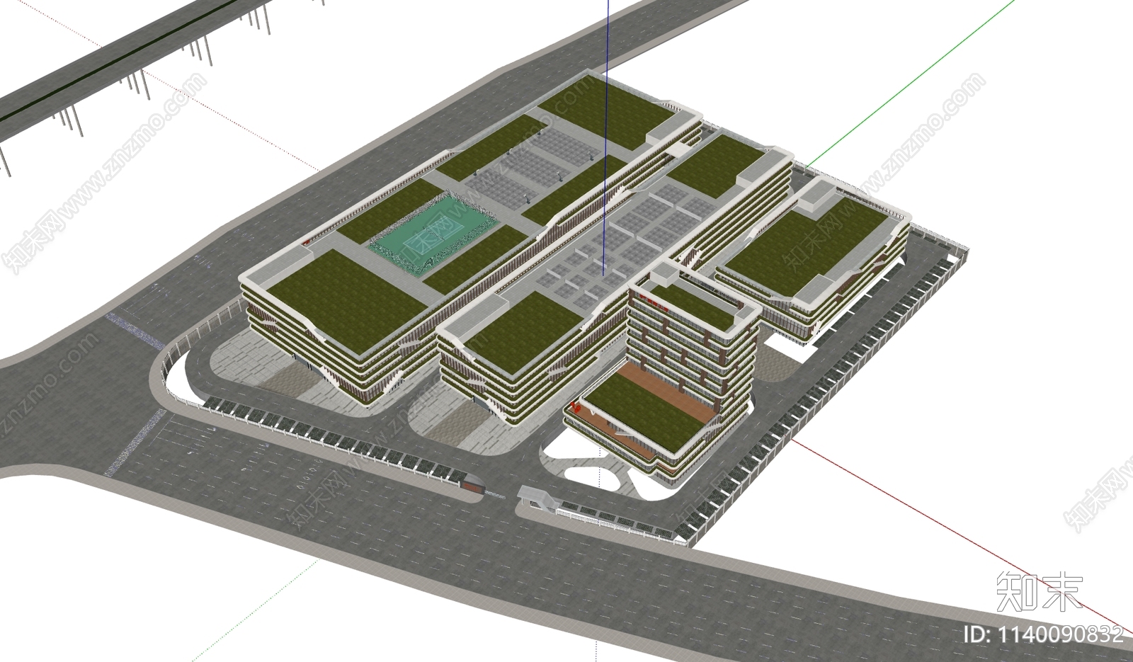 现代产业园SU模型下载【ID:1140090832】