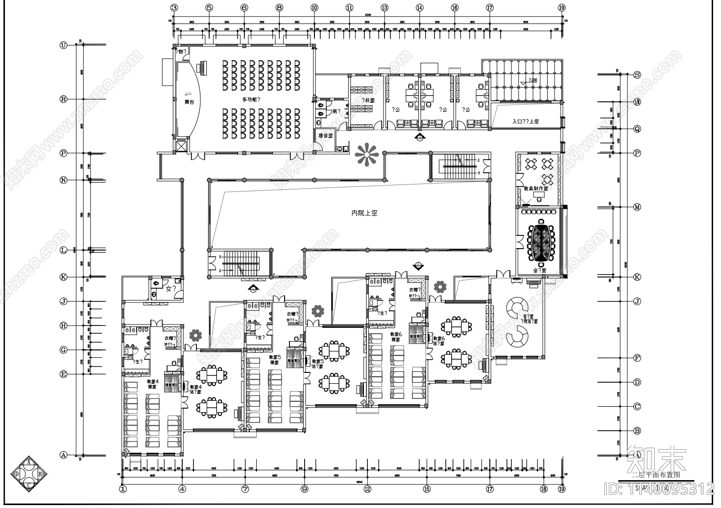 某三层幼儿园室内装饰施工图下载【ID:1140095312】