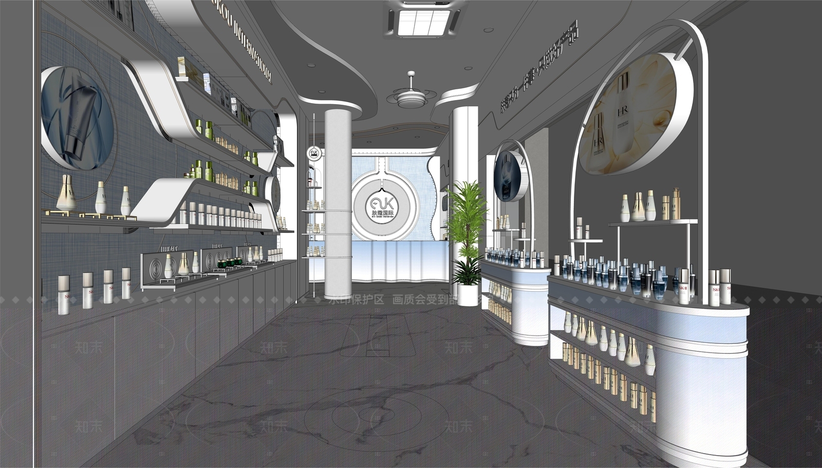 现代美妆店SU模型下载【ID:1216014359】