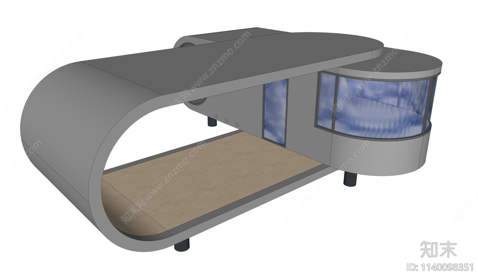 现代太空舱民宿酒店SU模型下载【ID:1140098351】
