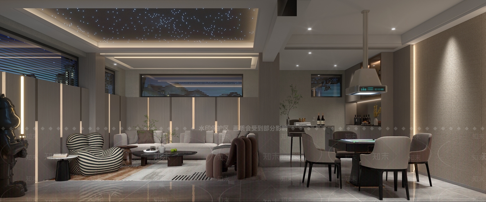 现代影视厅3D模型下载【ID:1140108093】