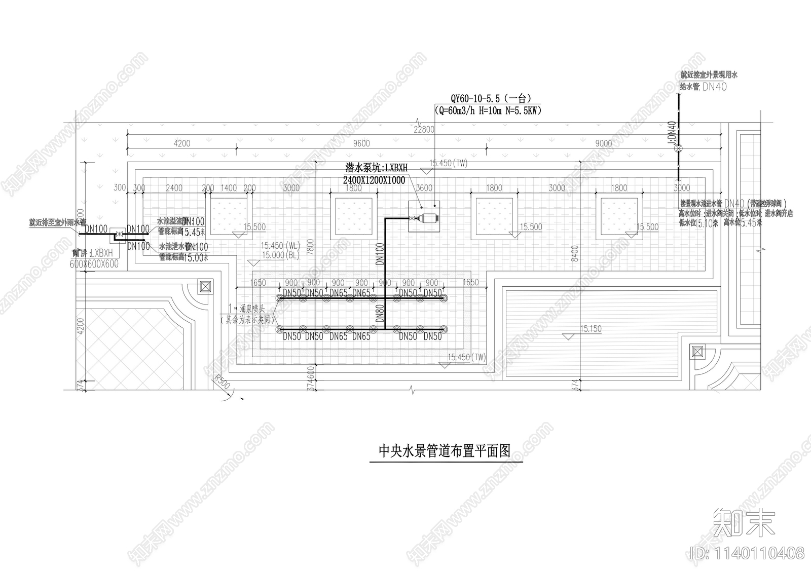 园林景观给排水施工图下载【ID:1140110408】