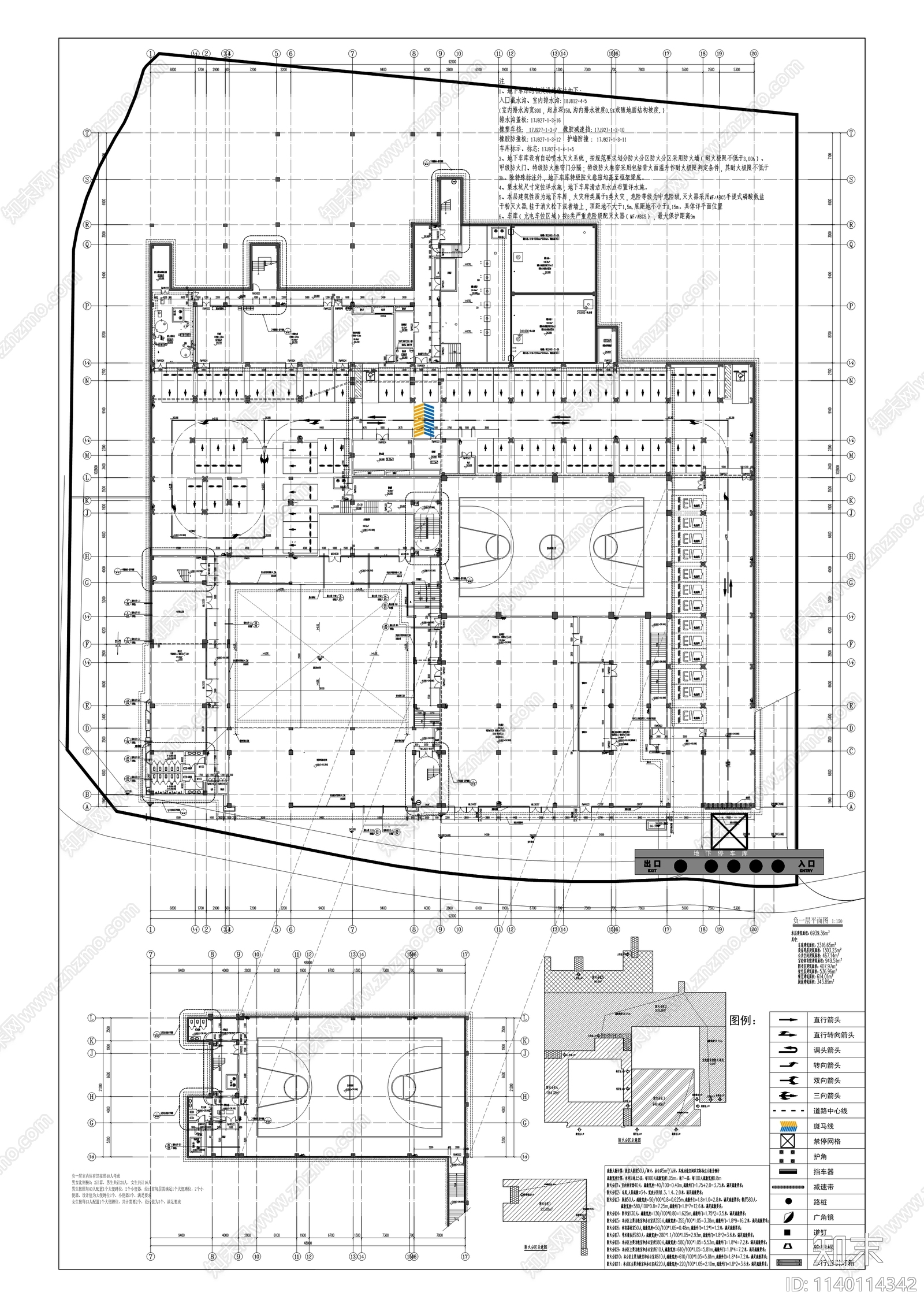 小学建筑cad施工图下载【ID:1140114342】