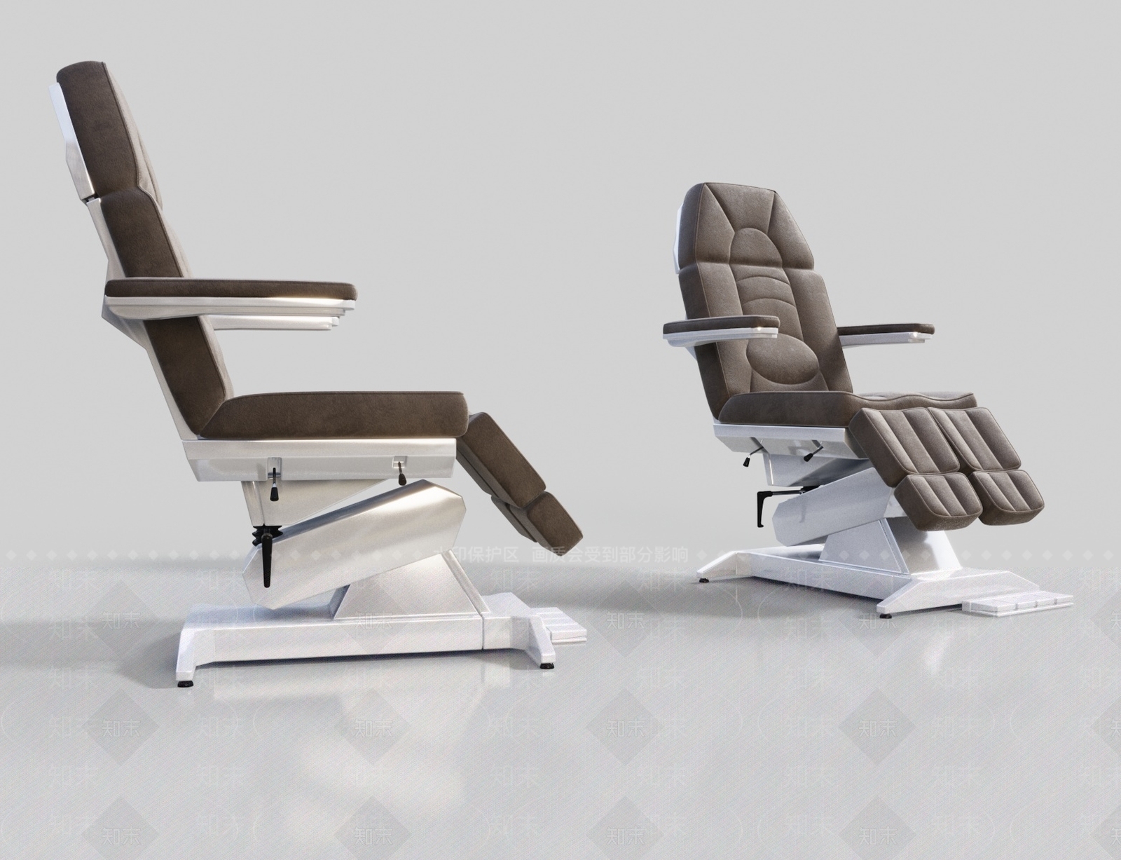 现代皮革理发椅3D模型下载【ID:1140117527】