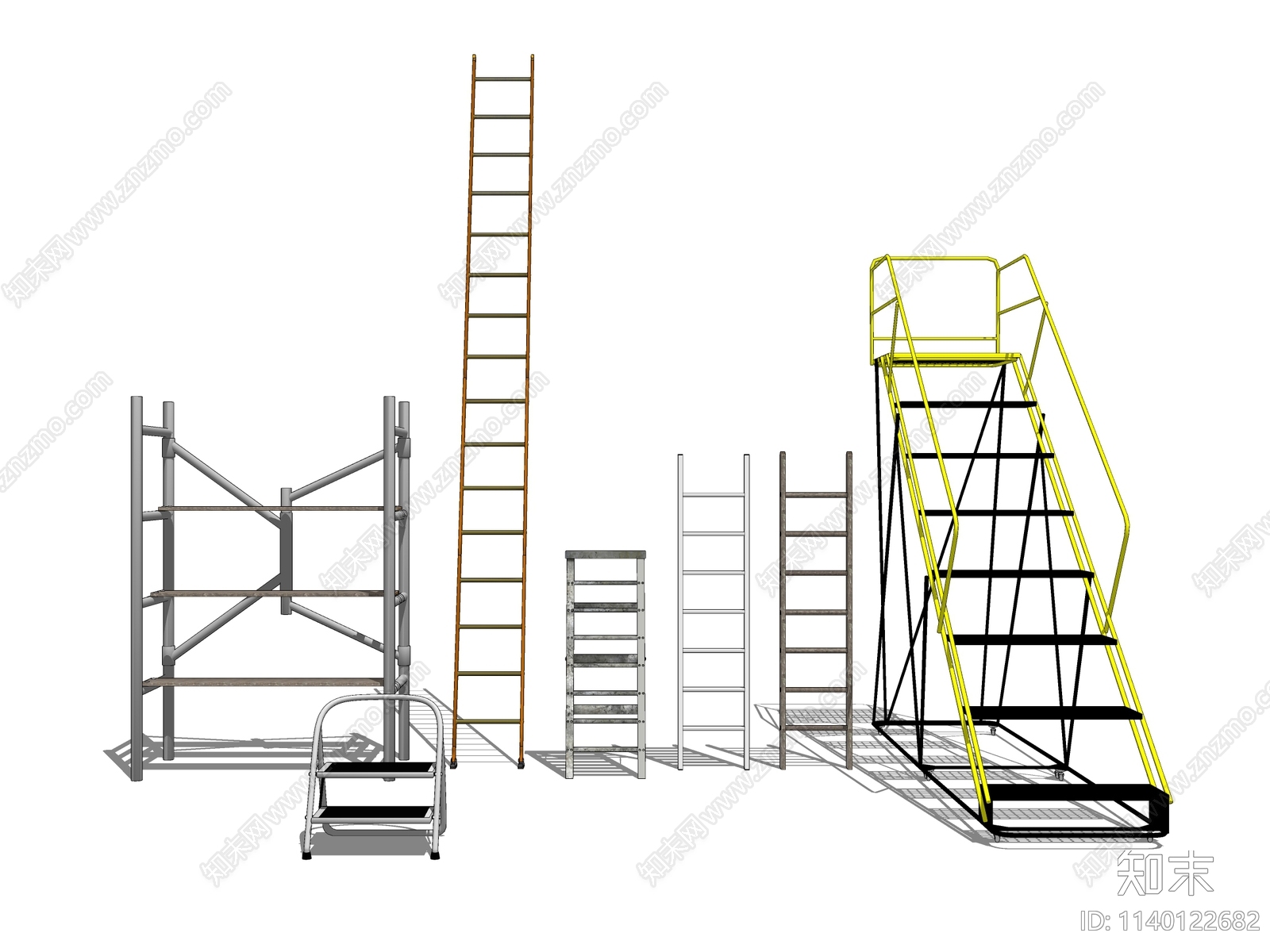 现代梯子SU模型下载【ID:1140122682】