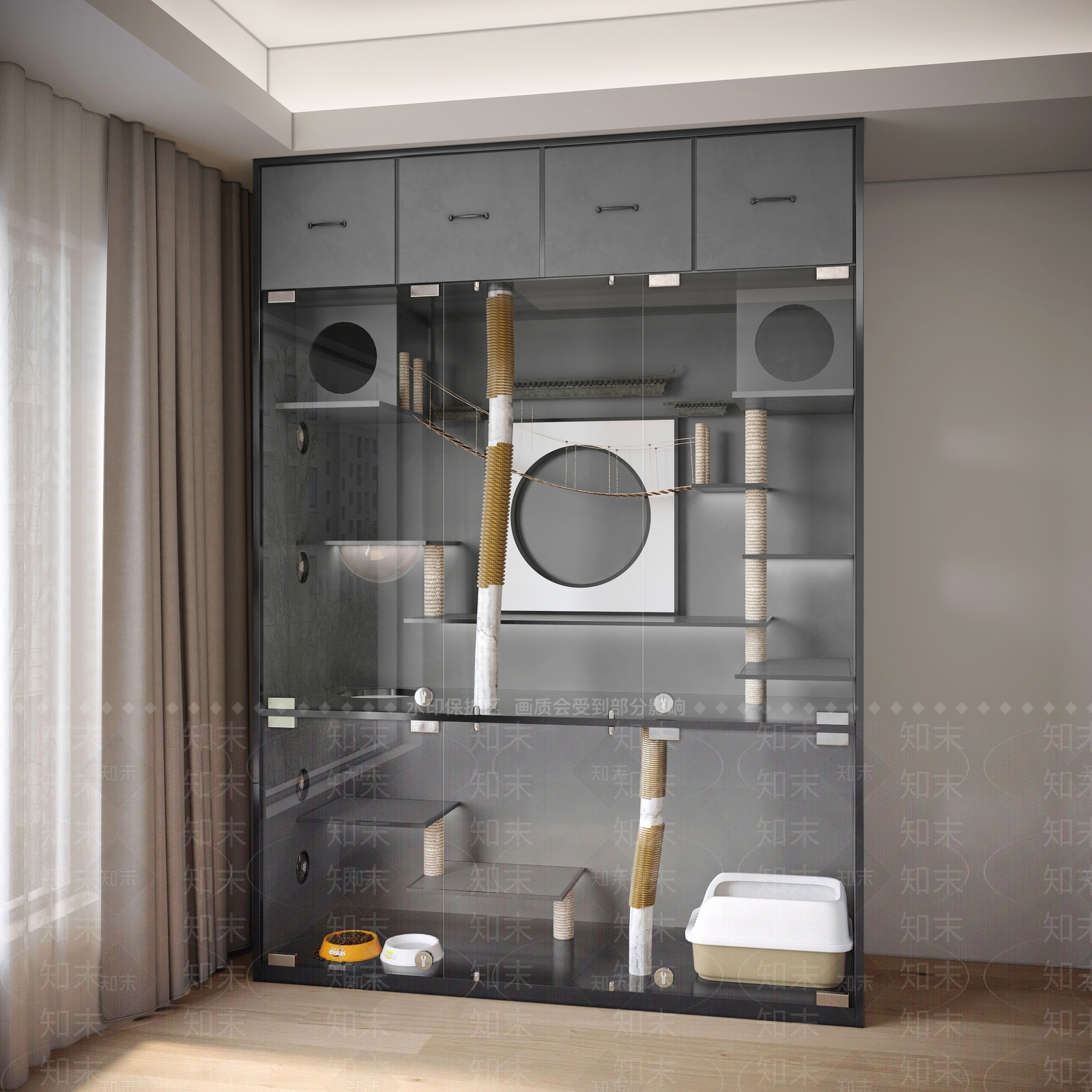 猫舍3D模型下载【ID:1140128054】