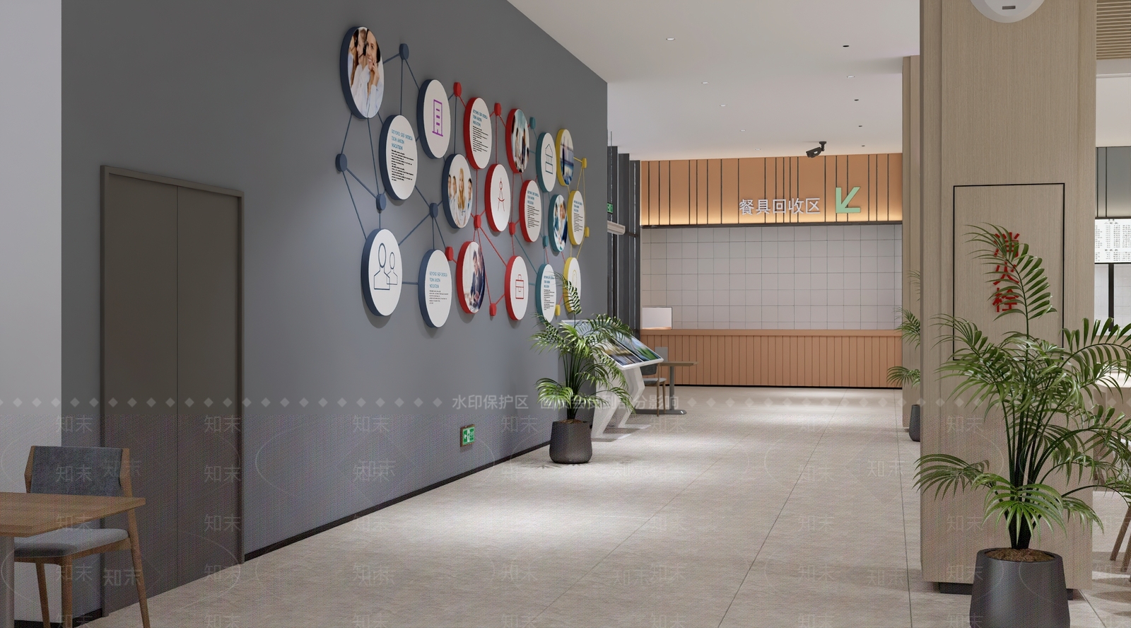 现代大学食堂3D模型下载【ID:1140134977】