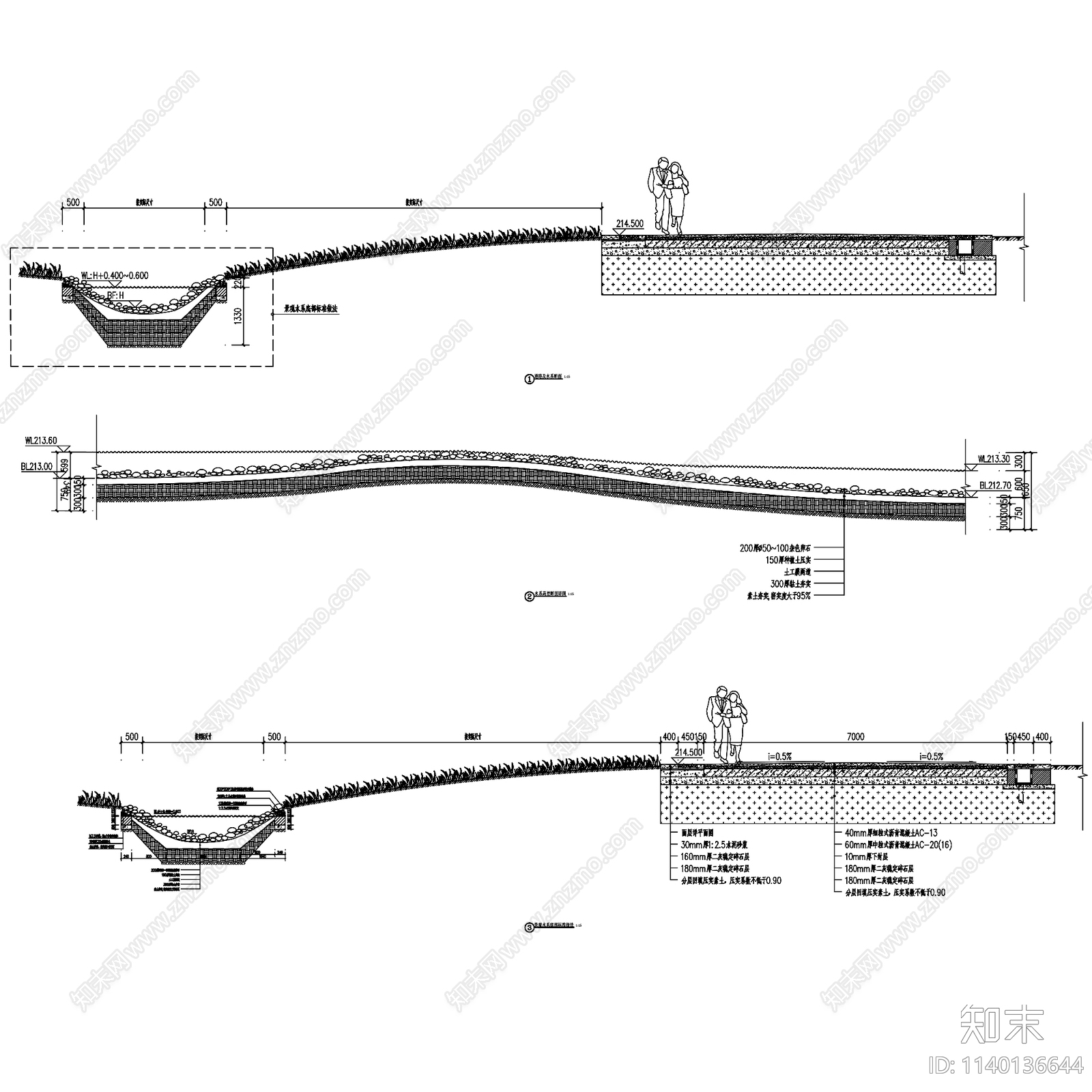 园林景观驳岸做法大样施工图下载【ID:1140136644】