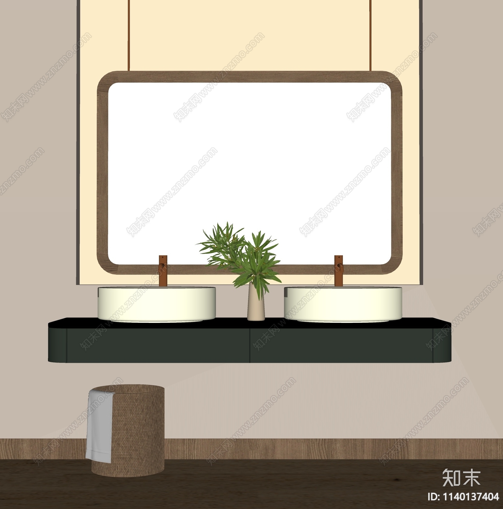 洗面盆SU模型下载【ID:1140137404】