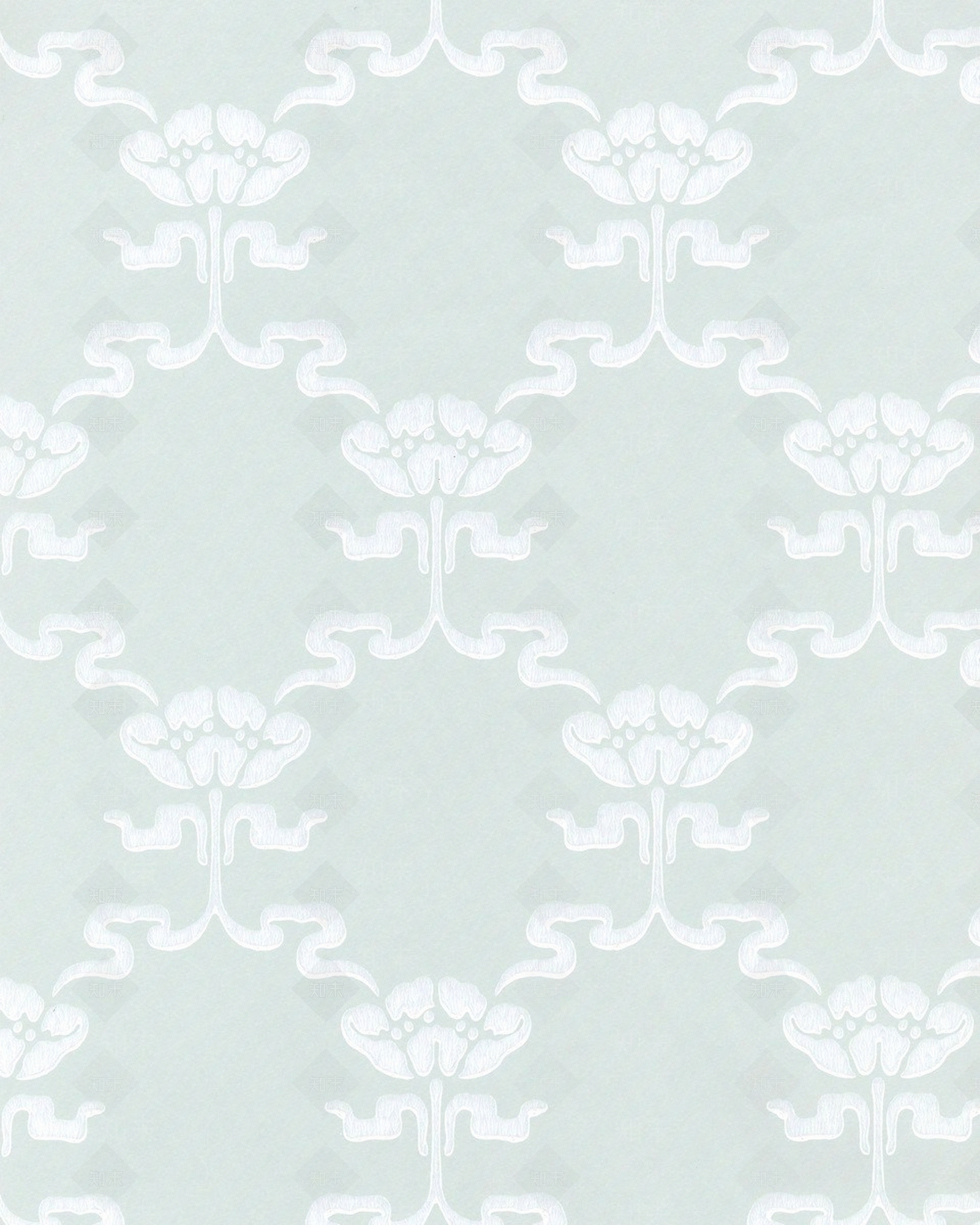 欧式浅青色墙布贴图下载【ID:1140141009】