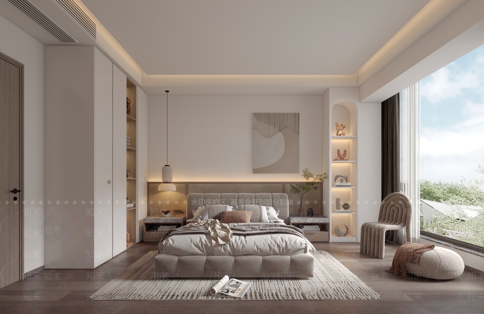 现代家居卧室3D模型下载【ID:1140159974】_知末3d模型网