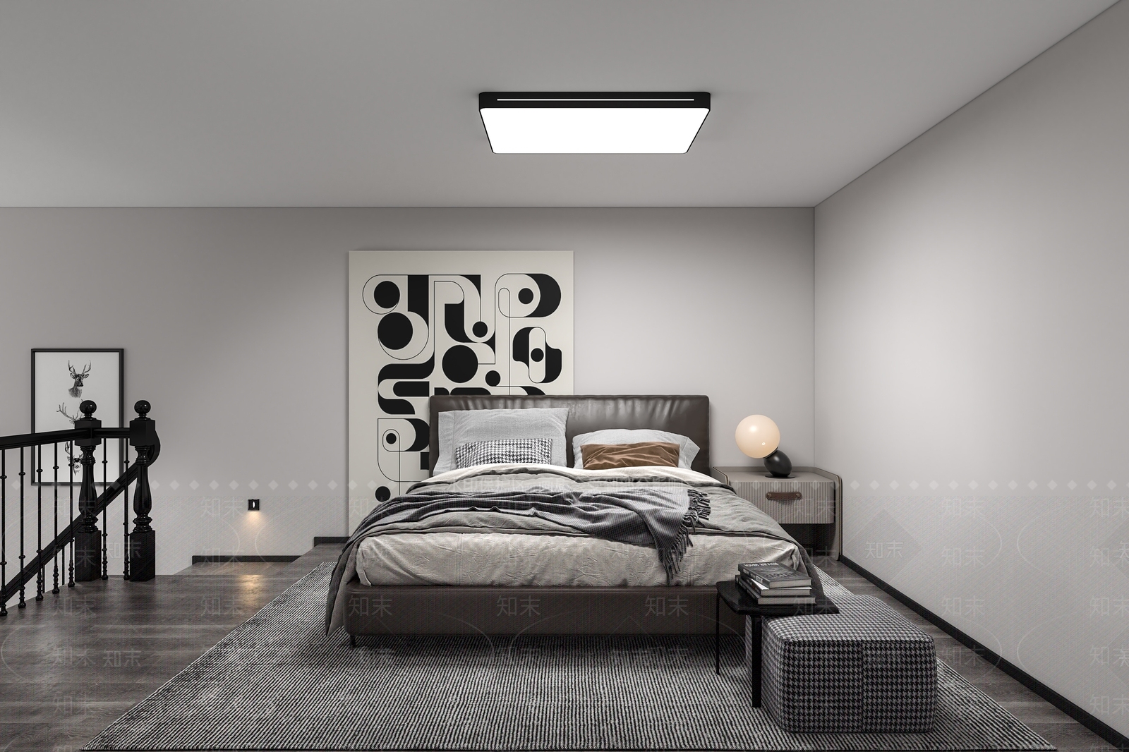 现代loft单身公寓3D模型下载【ID:1140162145】