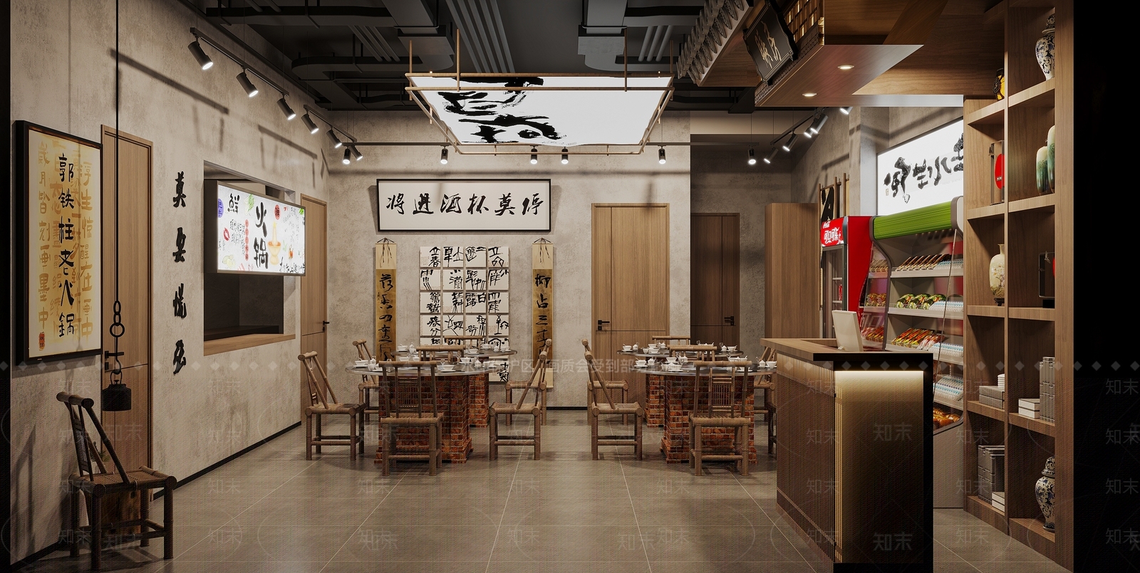 中式郭铁柱火锅店3D模型下载【ID:1140166920】