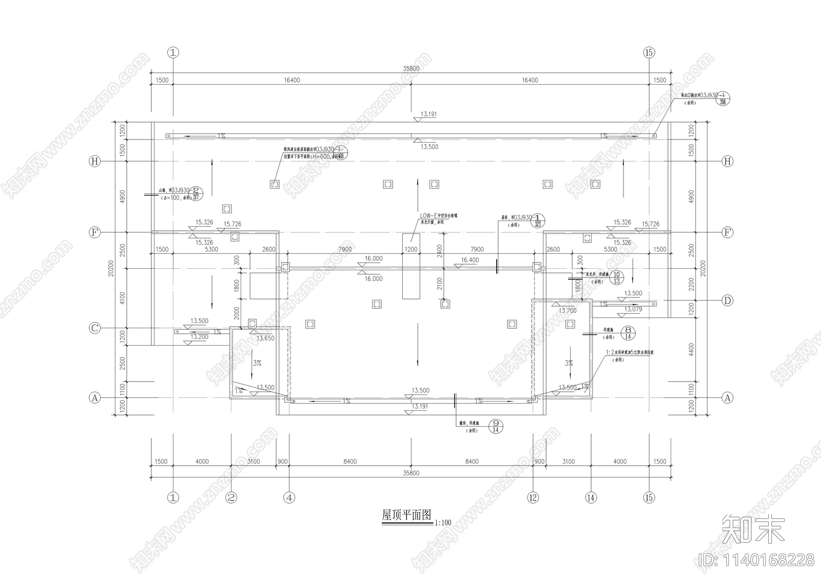 多层住宅楼建筑cad施工图下载【ID:1140168228】