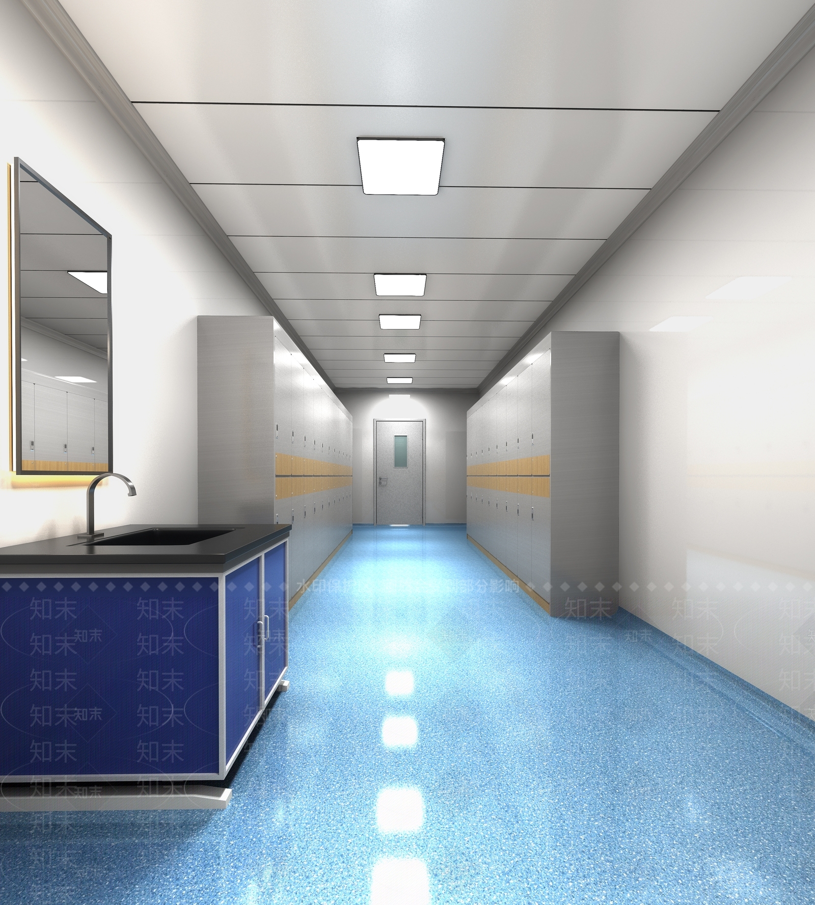 现代实验室更衣室3D模型下载【ID:1140175914】