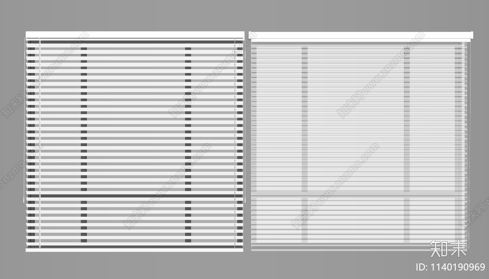 现代百叶窗帘SU模型下载【ID:1140190969】