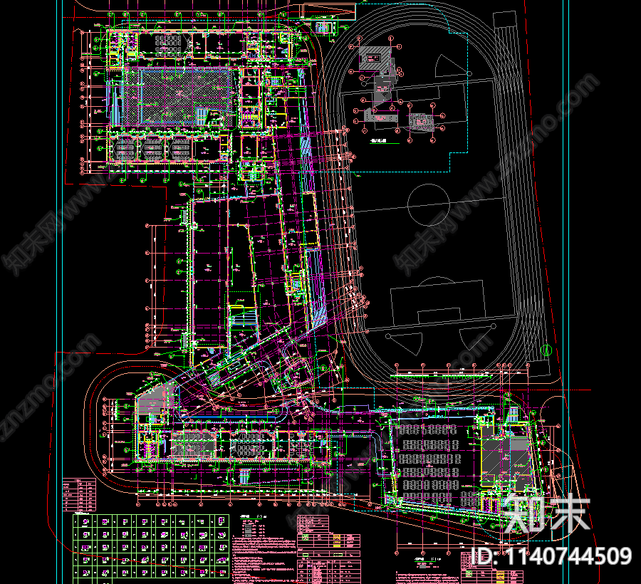 美的中小学建筑施工图下载【ID:1140744509】