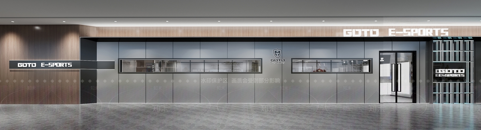 现代网吧网咖门头3D模型下载【ID:1140192845】