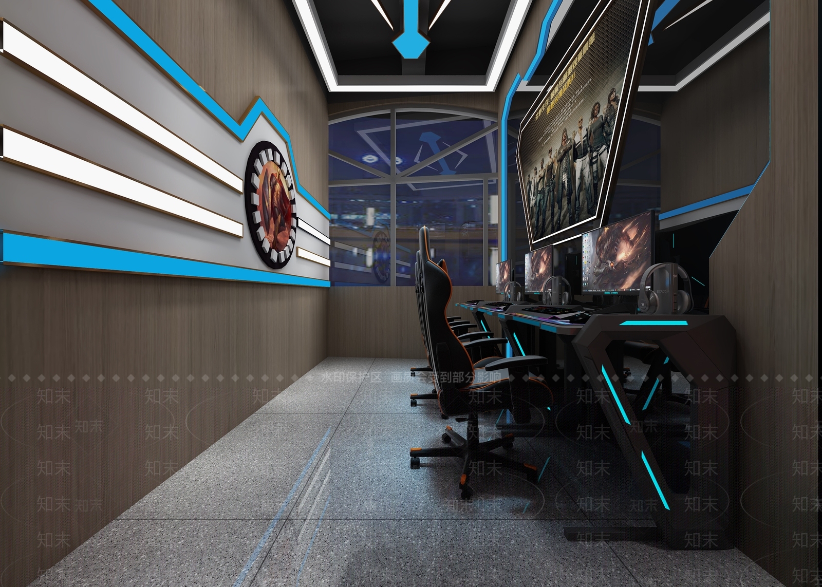 现代网吧网咖包间3D模型下载【ID:1140195263】
