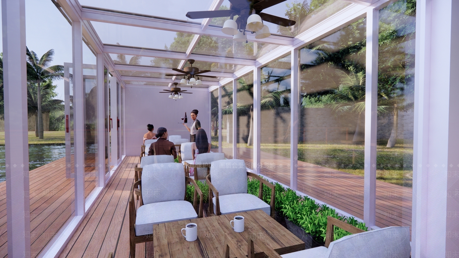 现代餐饮建筑SU模型下载【ID:1140199765】