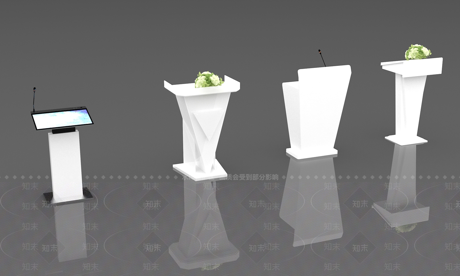 现代演讲台SU模型下载【ID:1140214728】