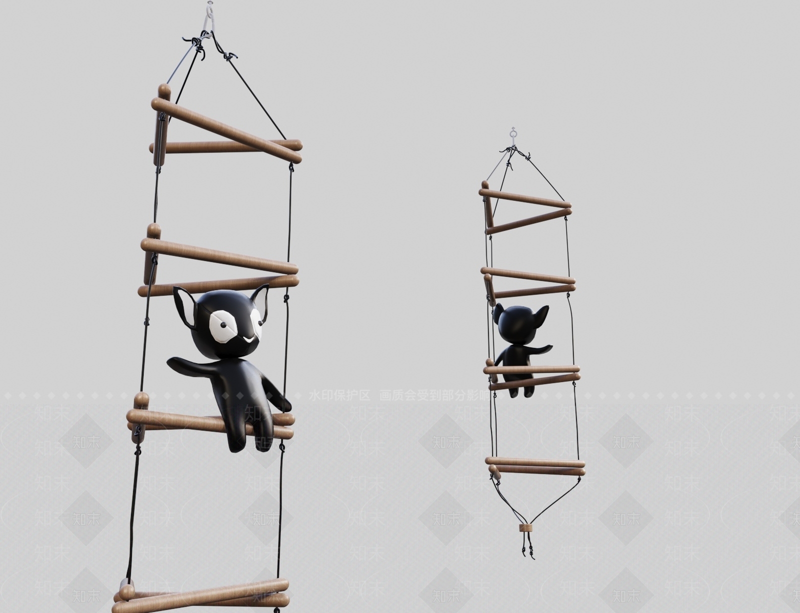 现代儿童攀爬架3D模型下载【ID:1140223667】