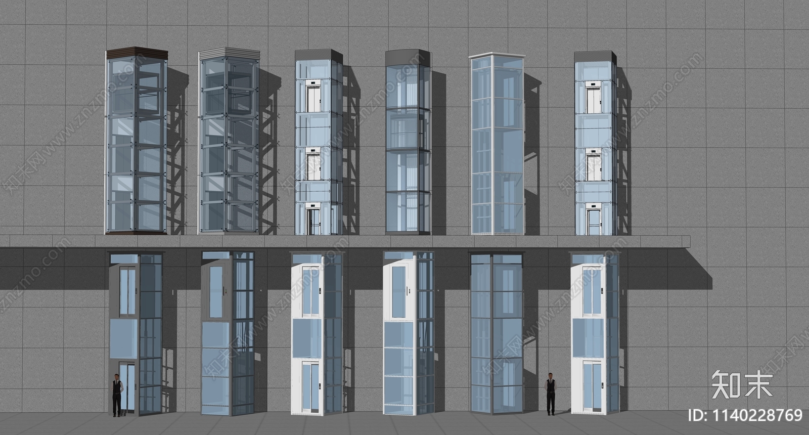 现代电梯间SU模型下载【ID:1140228769】