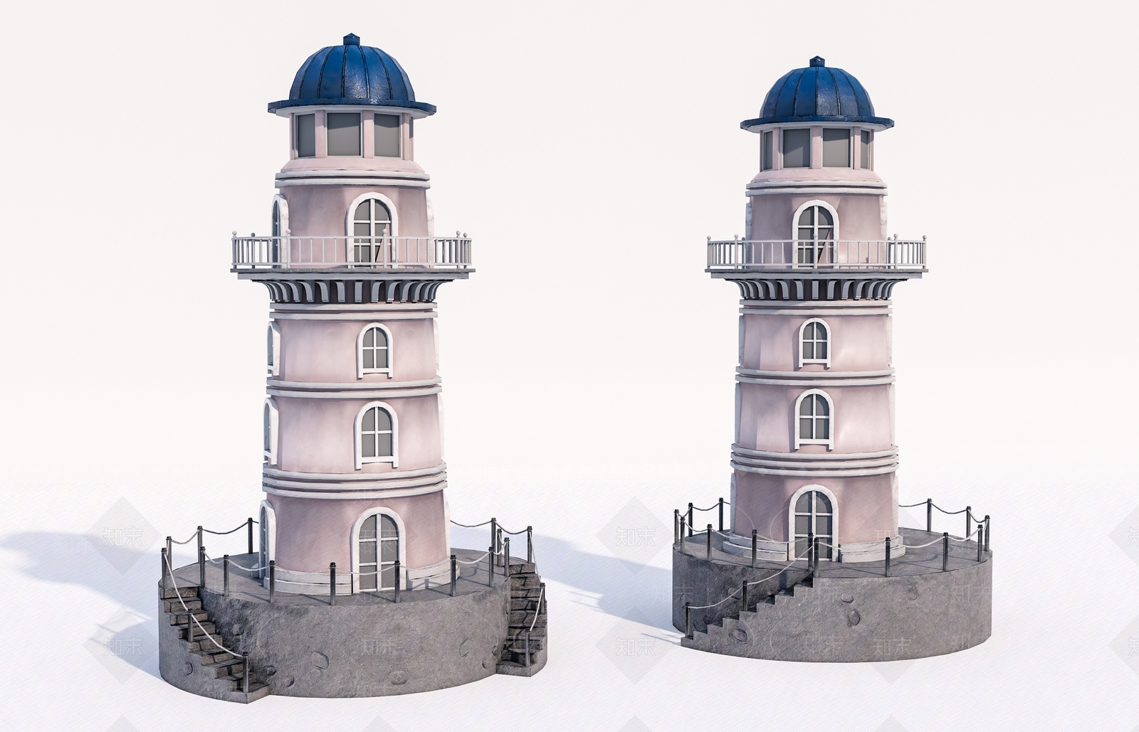 现代老旧灯塔SU模型下载【ID:1140230872】