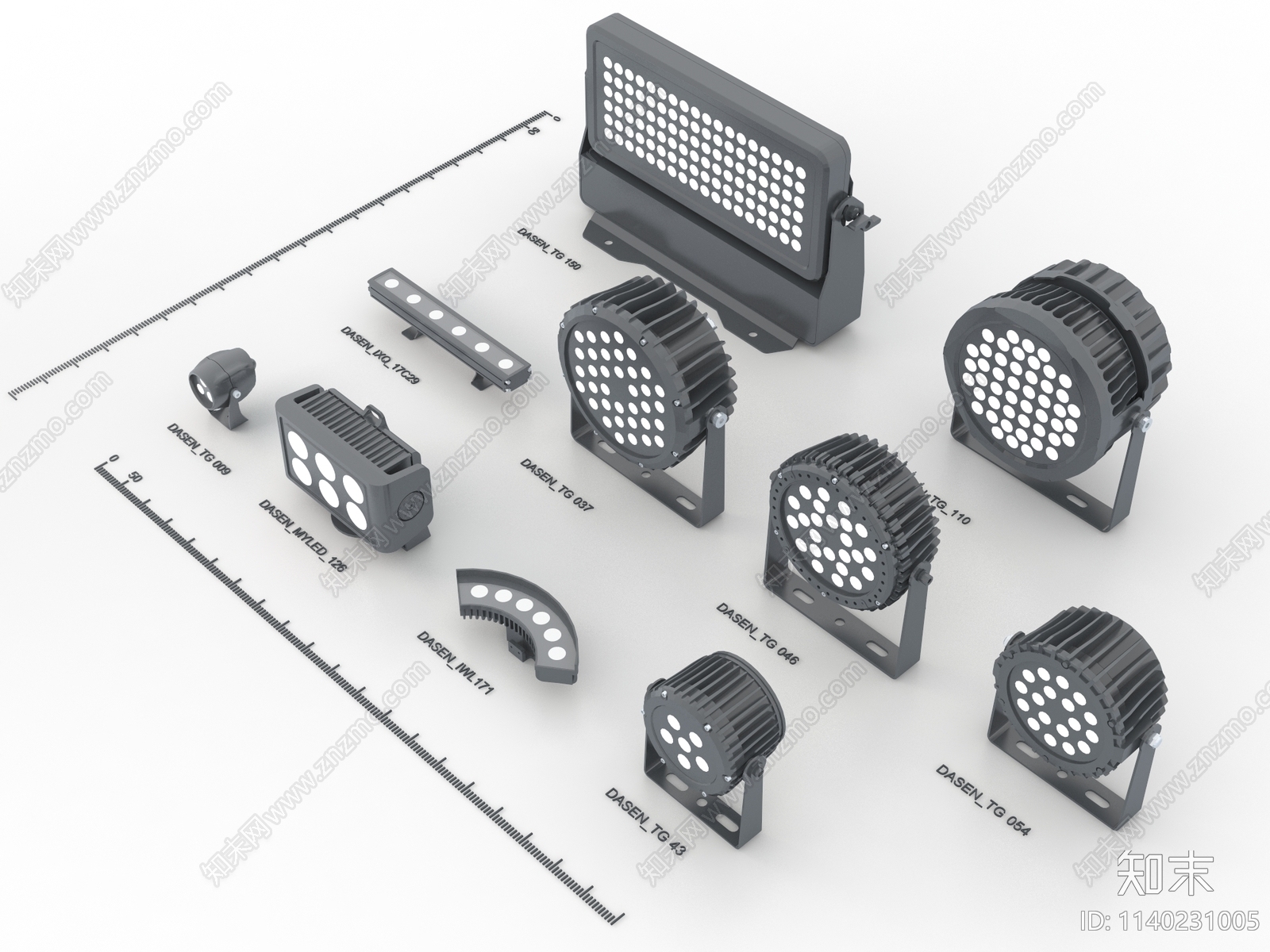 现代舞台灯光3D模型下载【ID:1140231005】