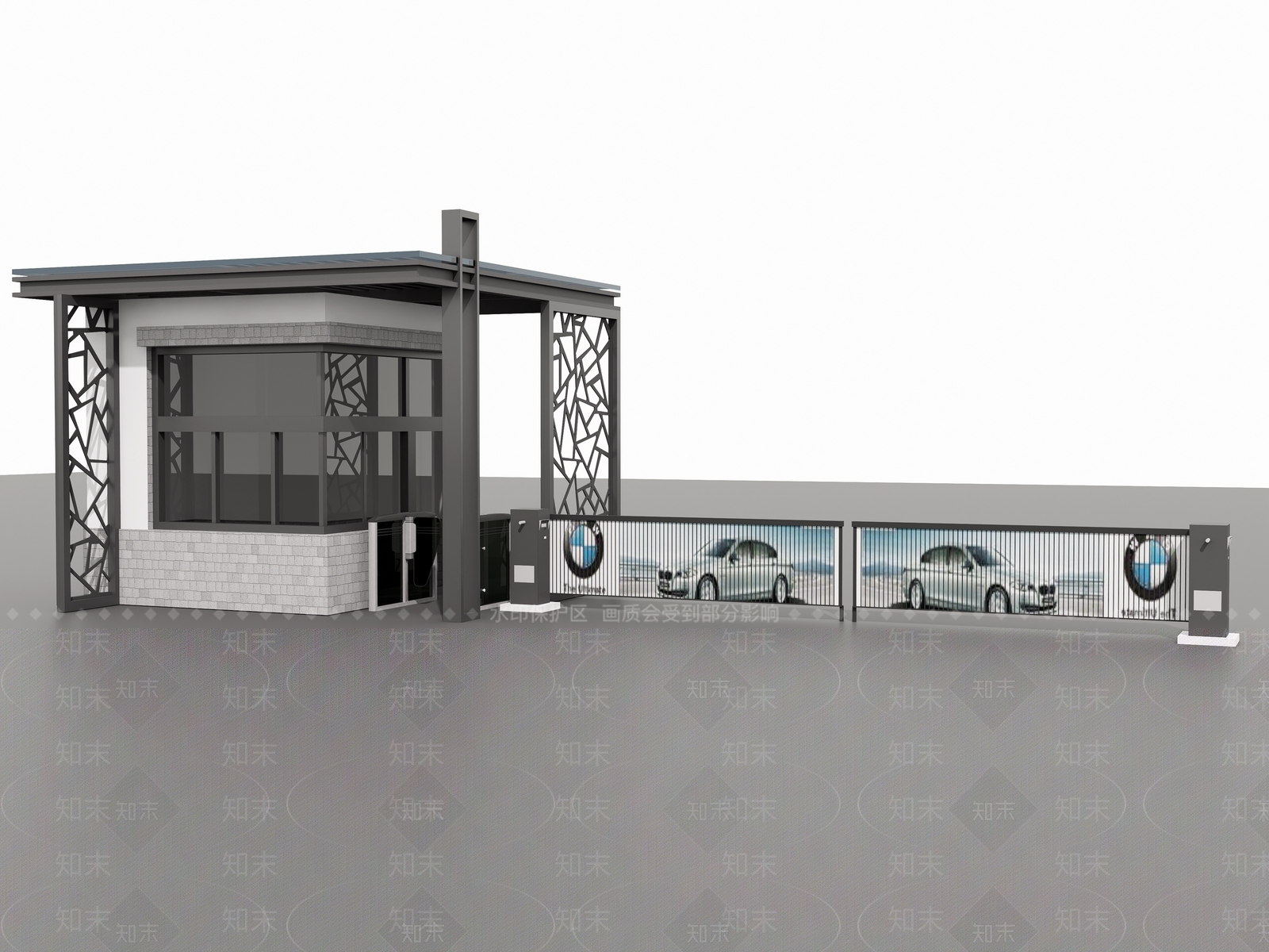 现代小公建SU模型草图