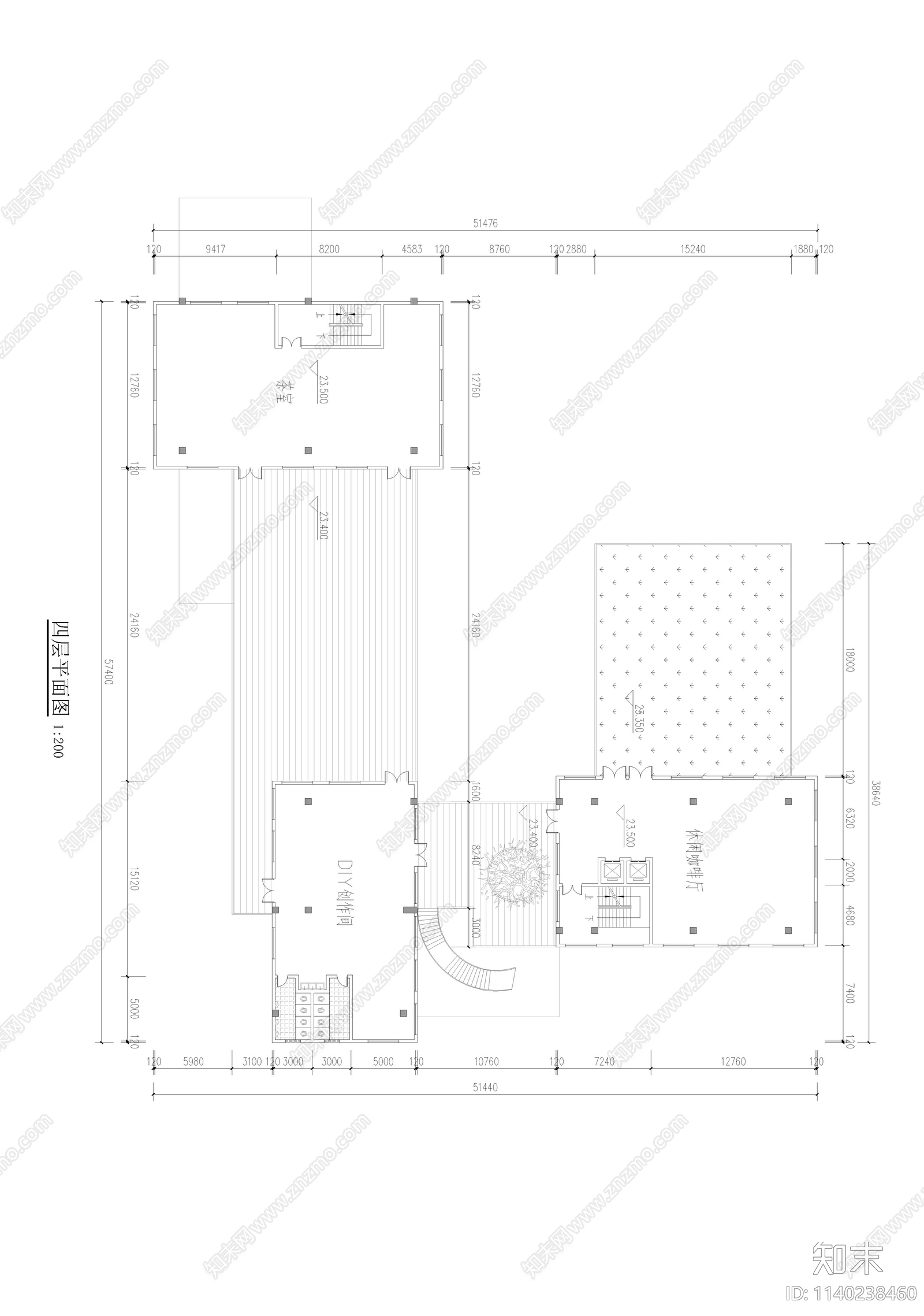 展览馆建筑cad施工图下载【ID:1140238460】