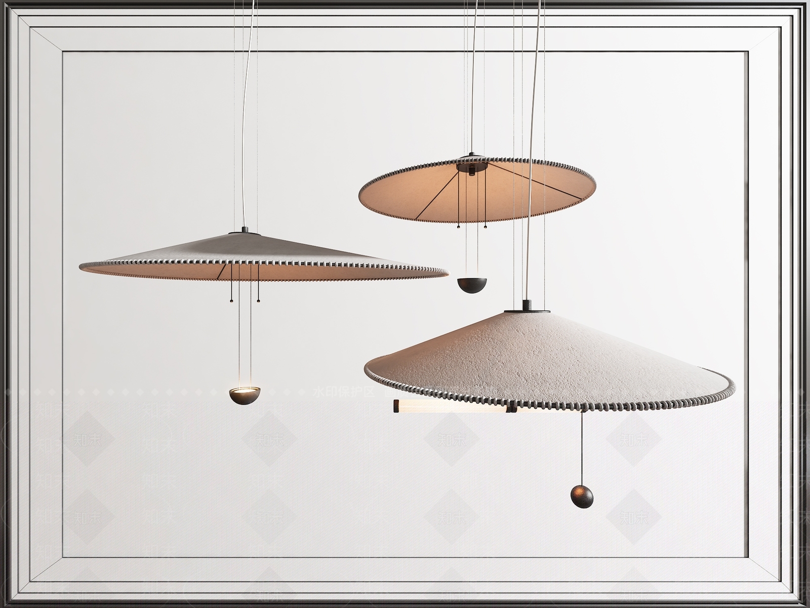 新中式禅意吊灯3D模型下载【ID:1140249996】