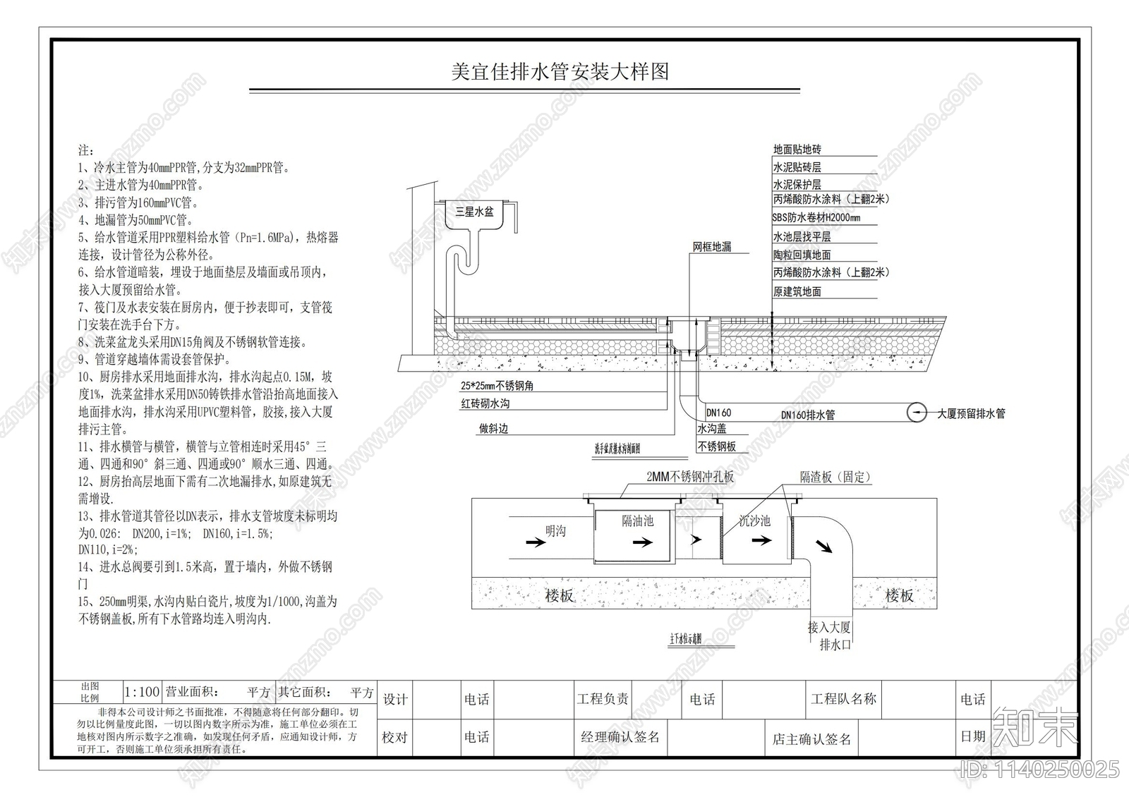 美宜佳便利店装修cad施工图下载【ID:1140250025】