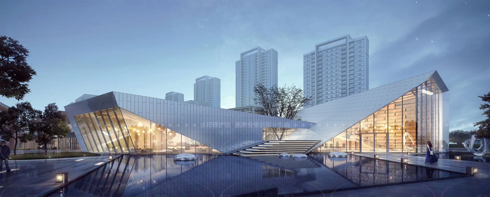 现代售楼处建筑SU模型下载【ID:1140259285】_知末su模型网