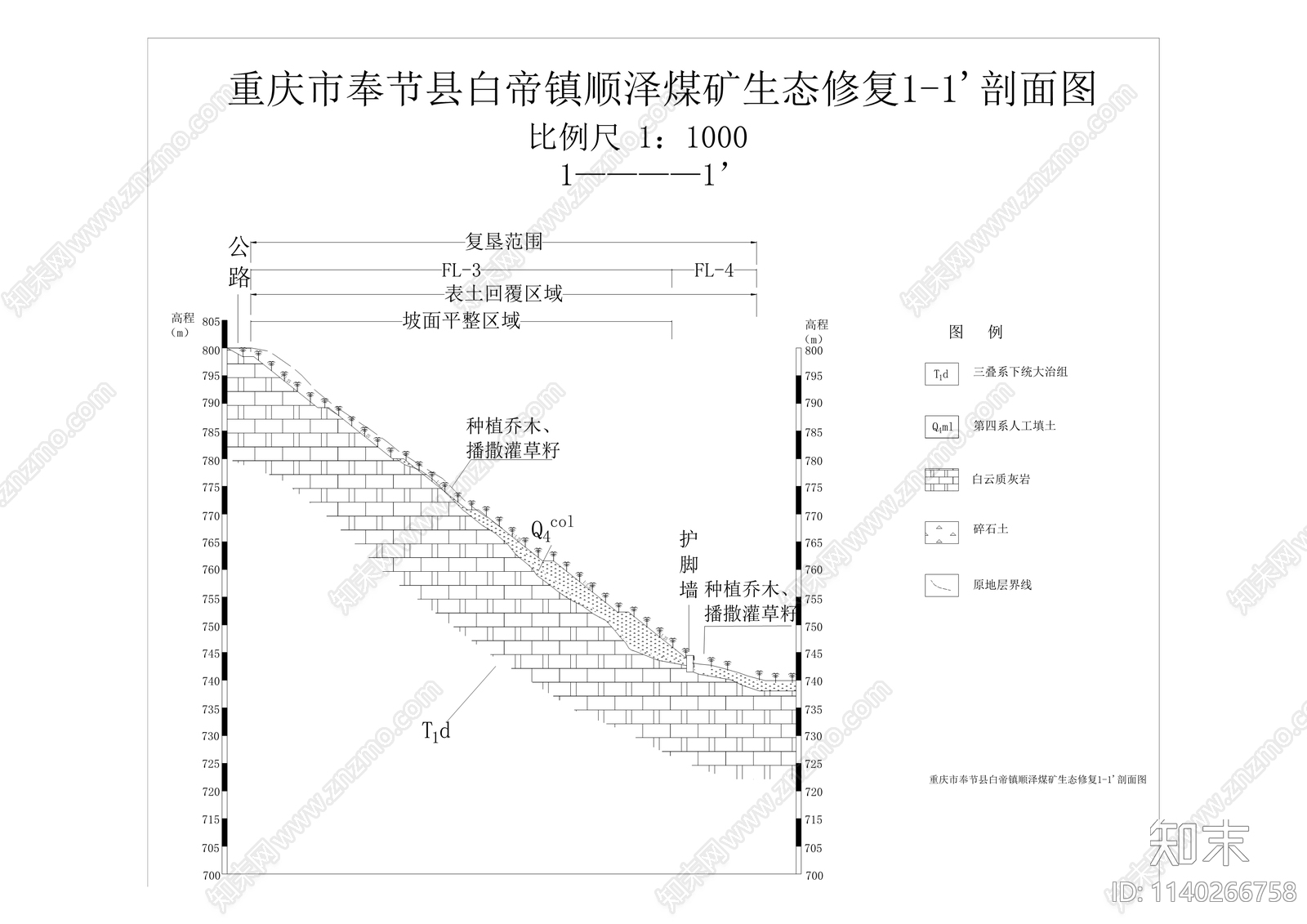 乡镇地质环境治理恢复cad施工图下载【ID:1140266758】