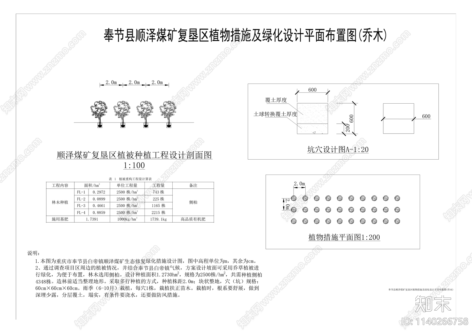 乡镇地质环境治理恢复cad施工图下载【ID:1140266758】