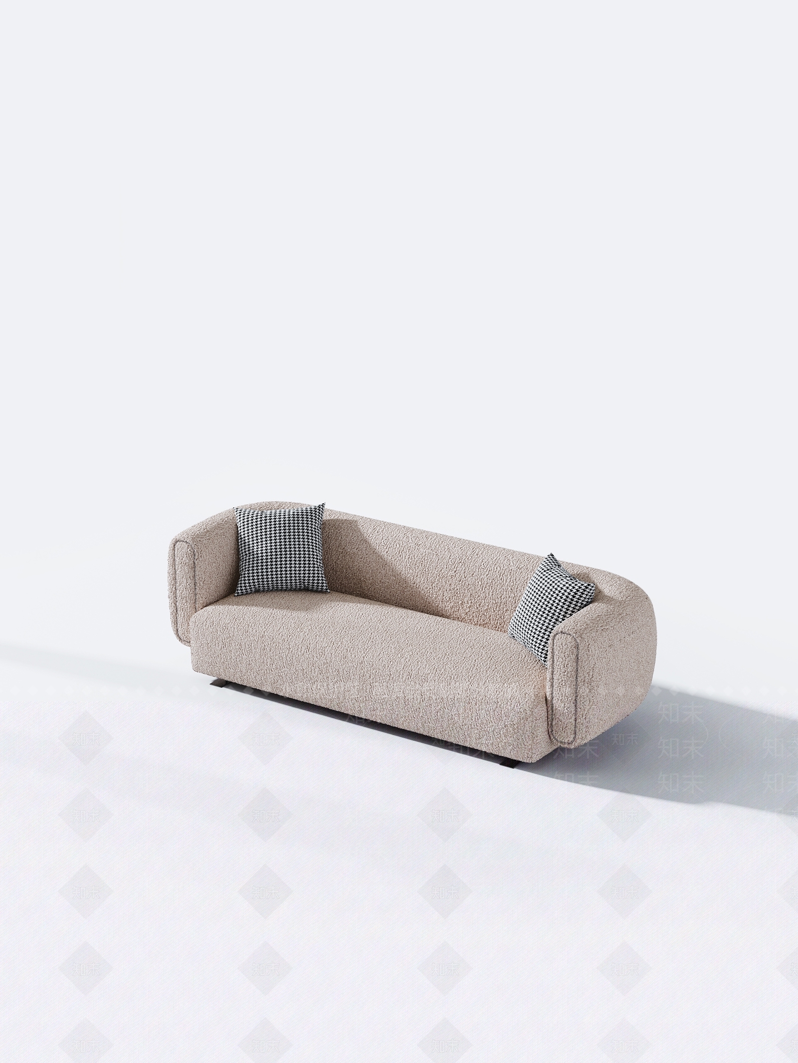 现代三人沙发3D模型下载【ID:1140269305】_知末3d模型网