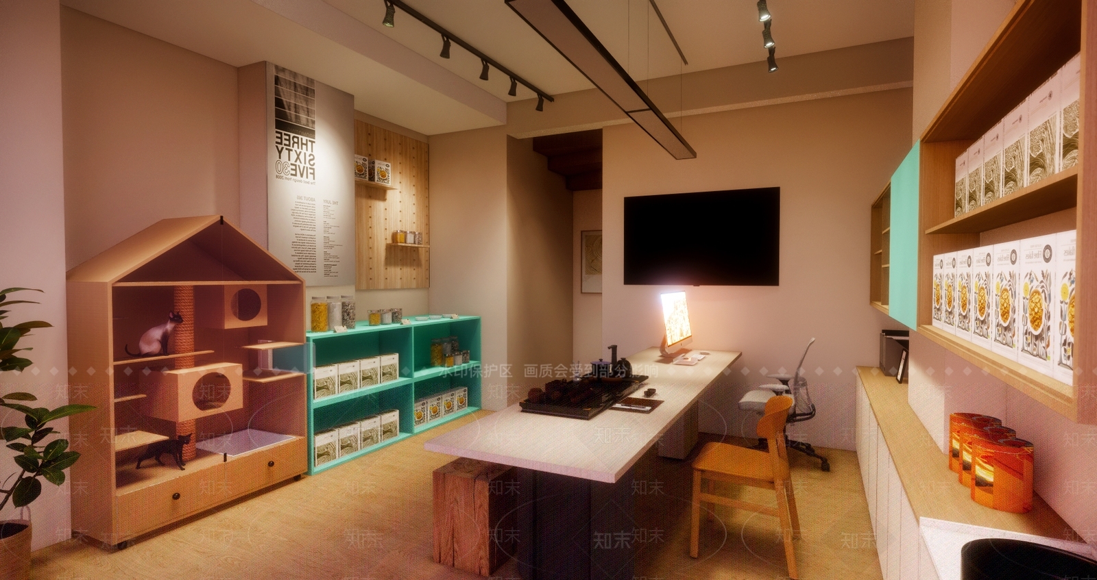 现代宠物零售商店SU模型下载【ID:1140362509】