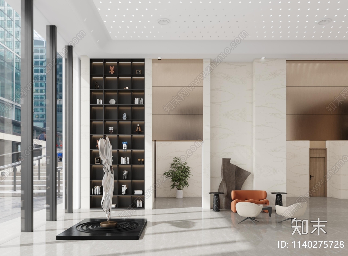 九重天办公楼装饰cad施工图下载【ID:1140275728】